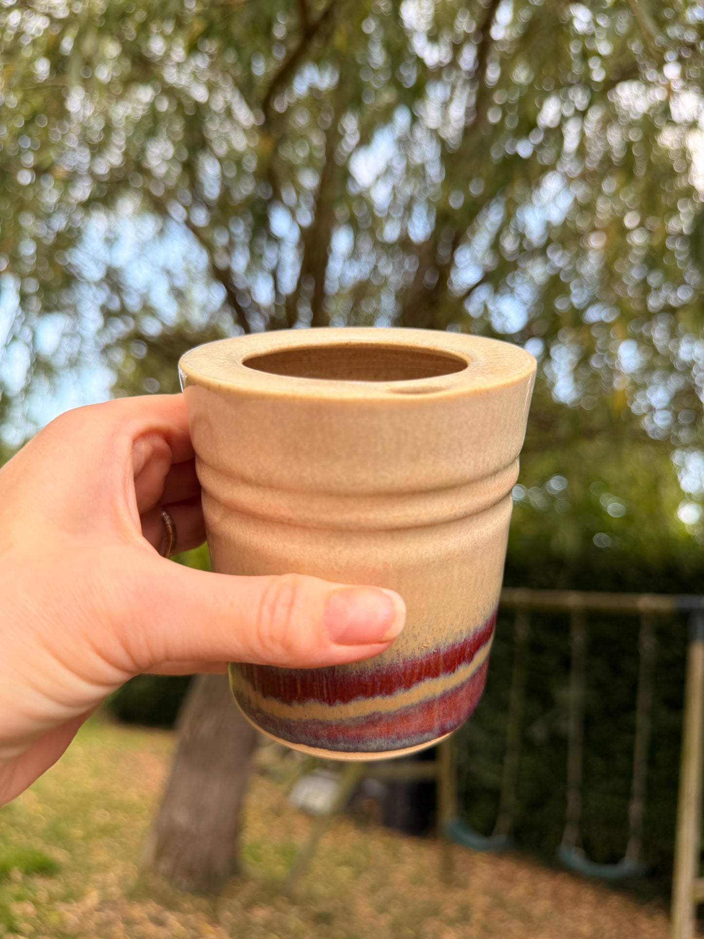 (07) Travel cup/ Iced coffee cup in Toffee