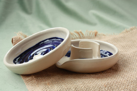 Sponge Holder and Soap Dish Set Kitchen Set in Salt & Ink