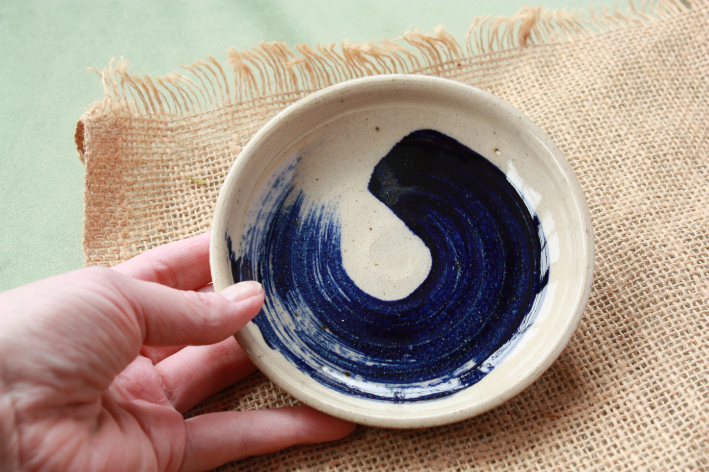 Soap/Trinket Dish in Salt & Ink