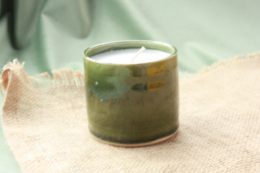 Rose Prick Scented Candle in a River Moss Pot